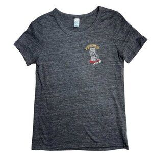 Harry Potter Minerva McGonagall Womens Baby-Tee Charcoal Cat Witch w Book Tshirt